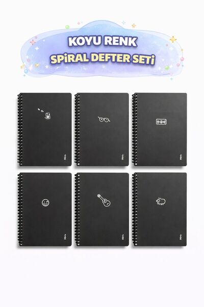 ÖZ KIRTASİYE A5 Telli Siyah Kapak Defter (1adet)