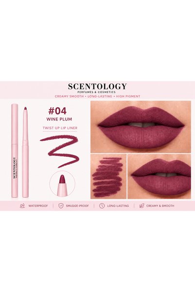Scentology Doctor of perfums SCENTOLOGY Twist Up Lip Liner – Wine Plum #04