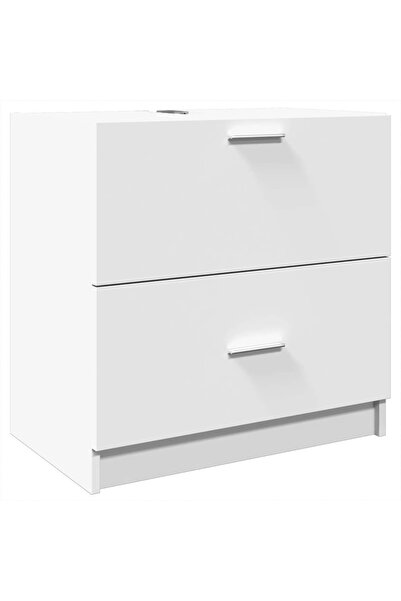 vidaxl Sink cabinet, white, 59x37x59 cm, processed wood