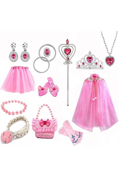 Arabest Princess Dress Up Set,Cosplay Cloak,with Crown,Wand,Gloves,Jewelry,Ha...