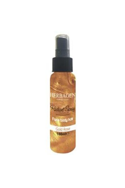 Herbagen Spray cu Sclipici - Radiant Spray Gold Rose, 100 ml