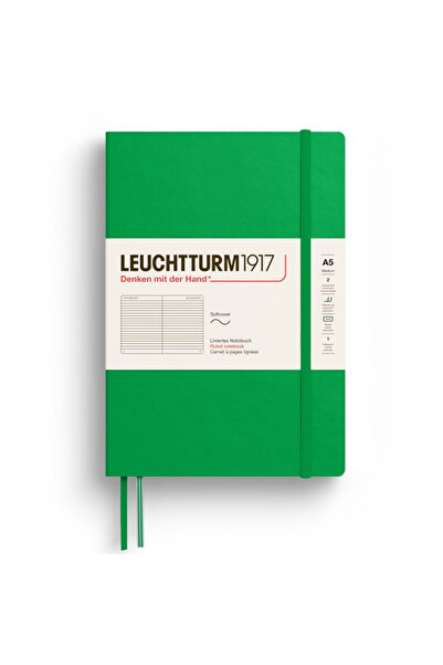 Leuchtturm Caiet de dictări A5 cu copertă verde și spirală flexibilă
