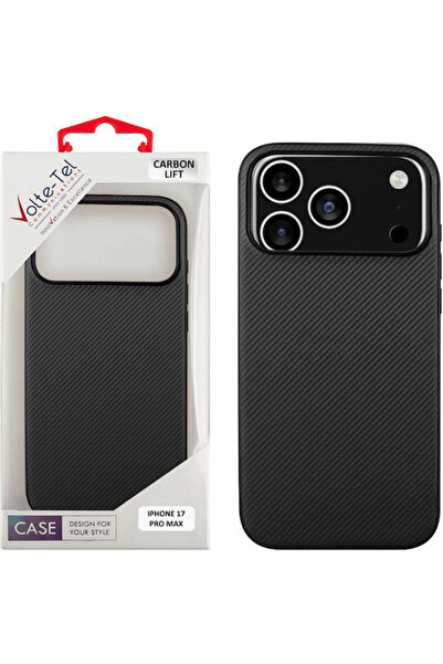 Other Volte-Tel Carbon Lift Πίσω Κάλυμμα Σιλικόνης Μαύρο (iPhone 17 Pro Max)