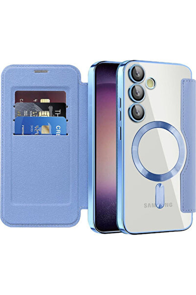 Techsuit Θήκη Σιλικόνης Book Γαλάζια (Galaxy S23+)