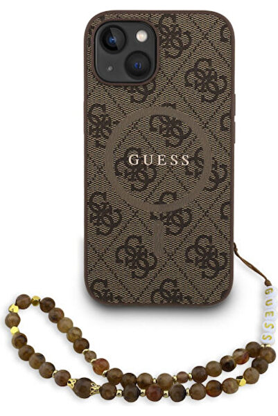Guess 4g Έγχρωμη Πίσω Θήκη από Συνθετικό Δέρμα / Δέρμα Καφέ (iPhone 15) Κωδικ...