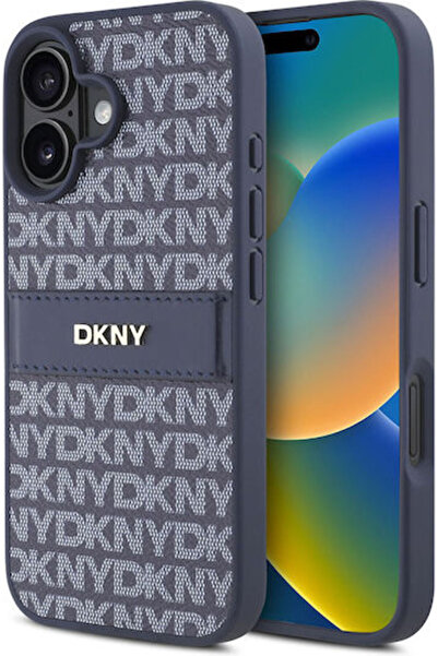 Dkny Επαναλαμβανόμενο Σχέδιο Τονικής Ρίγας Πίσω Κάλυμμα Μεταλλικό Μπλε (iPhon...