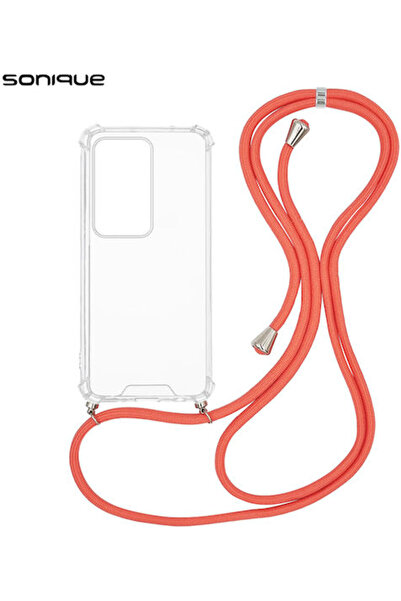Other Θήκη Σιλικόνης με Κορδόνι Sonique Armor Διαφανής Xiaomi Redmi 15 4G Red...