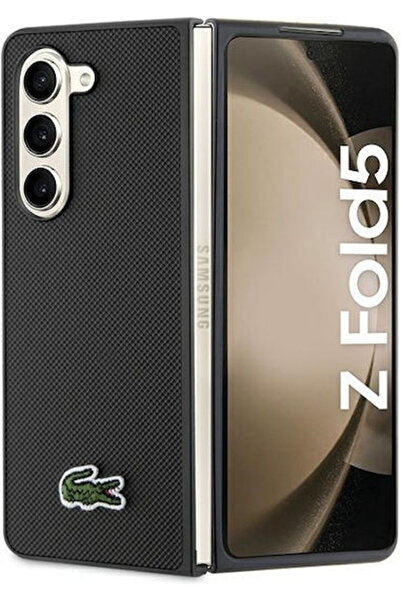 Lacoste Εμβληματική Πλαστική Μαύρη Πίσω Θήκη Petit Pique (Galaxy Z Fold5)