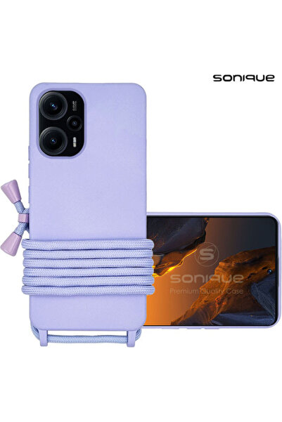 Other Sonique Πίσω Κάλυμμα Σιλικόνης 0.5mm με Λουράκι Λιλά (Poco F5 / Redmi N...