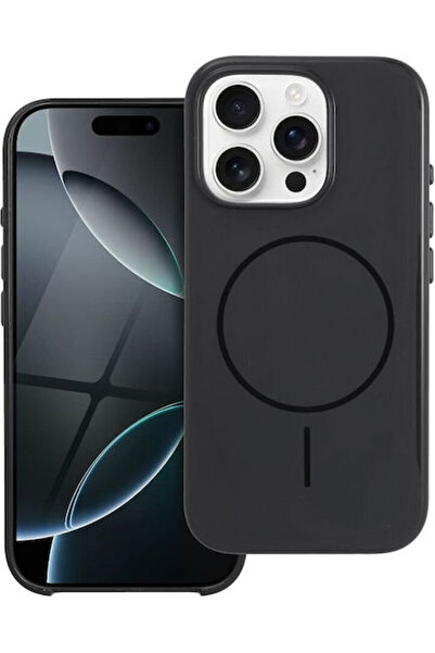 OEM Γυαλιστερή Πλαστική Μαύρη Πίσω Θήκη Τύπου Mag (iPhone Air)