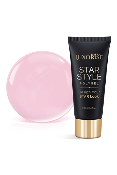 LUXORISE Полигел STAR STYLE - Колекция STAR NUDE, Прасковен воал, 15мл