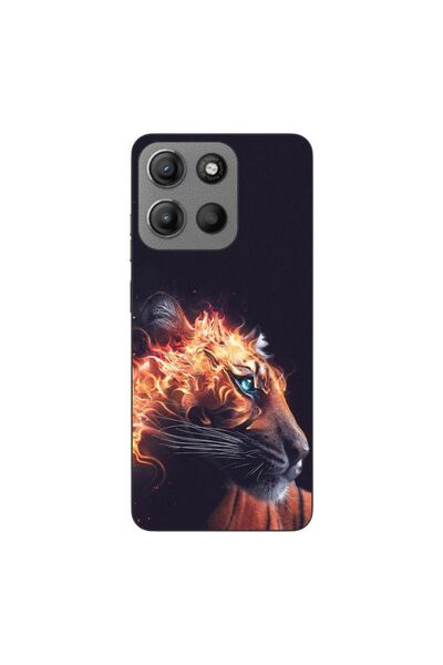 OEM Husa compatibila cu Motorola Moto G15 Silicon Gel Tpu Model Flameborn Tiger