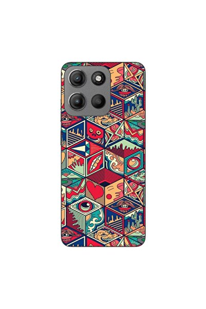 OEM Husa compatibila cu Motorola Moto G15 Silicon Gel Tpu Model Pop Art Geome...