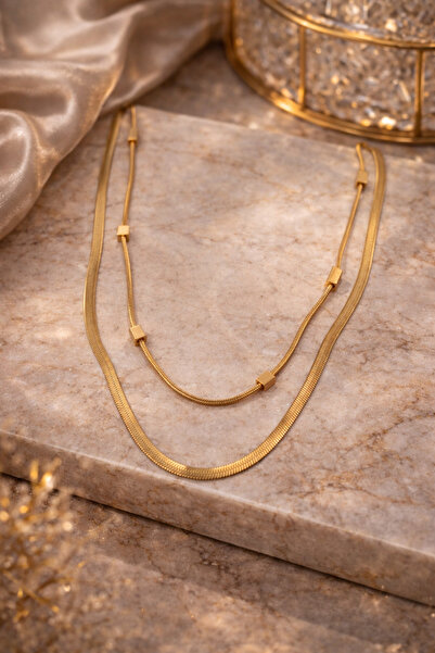Bozhi Necklace Steel Silver Business Woman Style