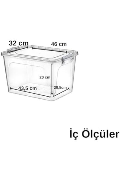 Yıldızan Tamgün Rectangular Transparent Plastic Food Storage Container, with ...