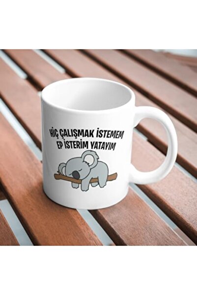 Yıldızan Tamgün I'D Rather Work Than Stay in Bed Funny Written Mug Cup Gift T...