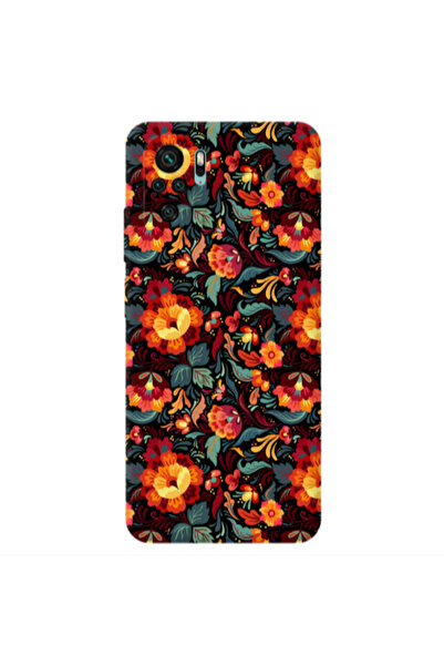 Other Xiaomi Redmi Note 10S Orange flowers Transparent Silicone TPU Θήκη