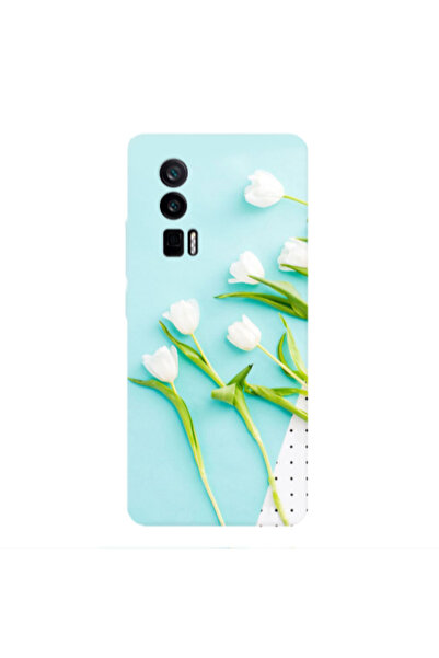 Other Xiaomi Poco F5 Pro White Tulips Transparent Silicone TPU Θήκη