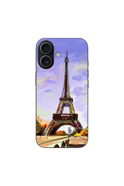 OEM Husa compatibila cu Apple iPhone 17 Silicon Gel Tpu Model Desen Turnul Ei...