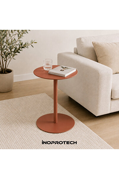 İnoprotech Luna Metal Yuvarlak Yan Sehpa 55*40*35 CM