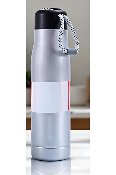 Generic Stainless Steel Water Bottle, 550ml, Hot & Cold, with Carry Strap, ZJ...