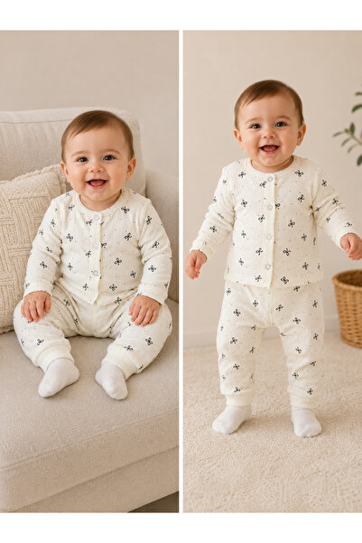 greenmoss 100% Cotton Perforated Breathable Fabric Summer Baby Pajamas t