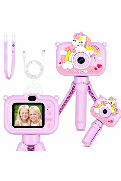 Velixo Cameră digitală pentru copii, HD 1080P, Ecran IPS de 2.0 inch, Cameră ...