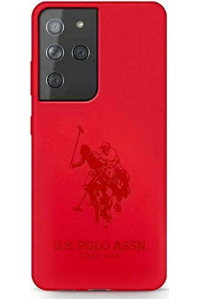 U.S. Polo Assn. Double Horse Κόκκινο Κάλυμμα Πλάτης Σιλικόνης (Galaxy S21 Ult...