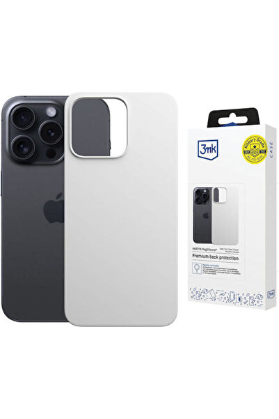 3MK Θήκη Πλάτης Σιλικόνης / Δερμάτινη Λευκή (iPhone 16 Pro)