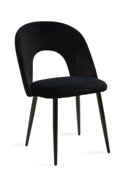 Other Jonah Βελούδινη Καρέκλα Τραπεζαρίας Μαύρη 55x57x85εκ.