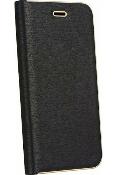 Forcell Luna Gold Book Συνθετικό Δέρμα Μαύρο (Galaxy A71)