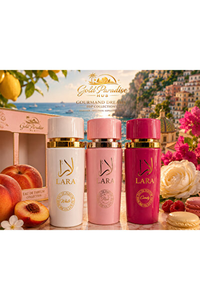 MANASIK Top Bottom Set of 3 Arabian perfumes for women, Lara Candy, Lara Whit...