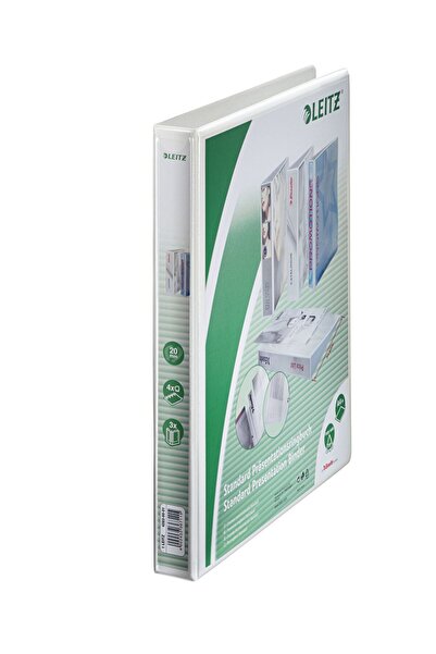 Leitz Mechanical Notebook A4 4 Rings 20mm/38mm White Maxi Panorama