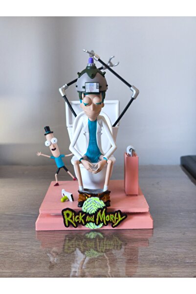 Pilovestik Rick ve Morty "King of S#!t" Tuvalet Rick Heykeli - Eşsiz Hayran S...
