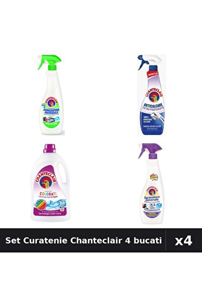 Chanteclair Set 4 Degresant și Detergent - Lamaie, Color, Mosc Alb - 1575ml, ...