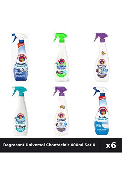 Chanteclair Set 6 Degresant Universal 600ml - Lămâie, Lavandă, Mosc Alb, Anti...