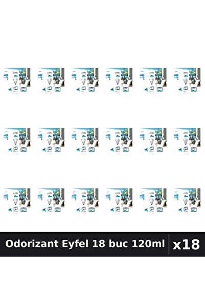 Eyfel Set 18 Odorizante Camera cu Betisoare - Ocean, Parfum Intens 120ml