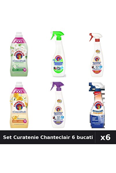 Chanteclair Set 6 Curatenie - 2x Balsam 1800ml + 3x Degresant 600ml + Antical...
