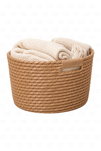 NATUREL DEKOR Wicker Natural 33X18 cm Seagrass Basket, Flower Pot, Organizer ...
