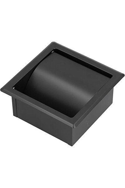 The Bros Recessed Toilet Paper Holder, Embedded Matte Black Roll Tissue Rack ...