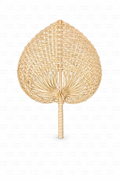 NATUREL DEKOR Bambu Palmiye Yaprağı, Japon Yelpazesi 19x26 cm, Duvar Dekorasy...