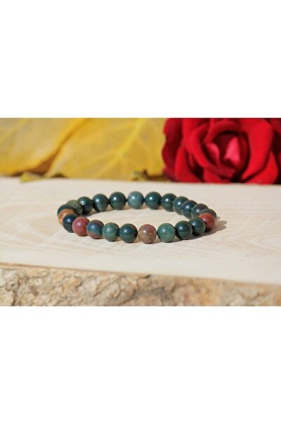 LADIN DOGALTAŞ Certified Blood Stone Natural Stone Bracelet