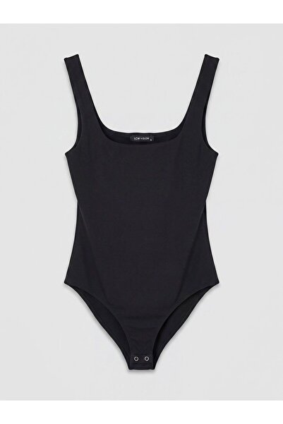 LC Waikiki Lcw Vision Square Neck Women's Snap Fastener Bodysuit