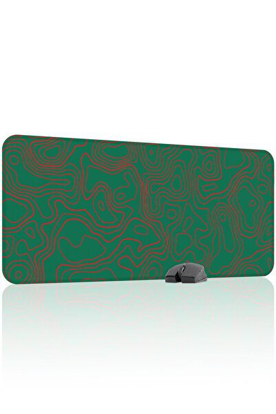 mousepad bastir Verde Roșu 90x40 XXL Fan Gaming Mouse Pad Bază anti-alunecare...