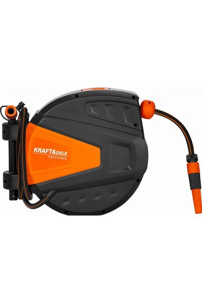Kraft Αυτόματο καρούλι λάστιχου κήπου 25 μέτρων, 1/2 ίντσας