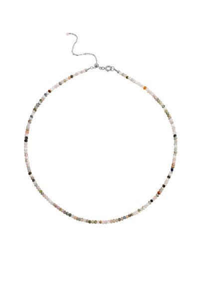 Lisa&Co. Colier Argint Wild Argint placat cu rodiu / Cristale naturale