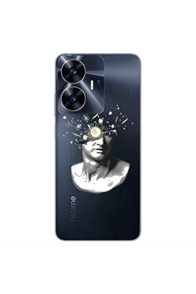 Other Realme Note 50 Space Statue Transparent Silicone TPU Θήκη