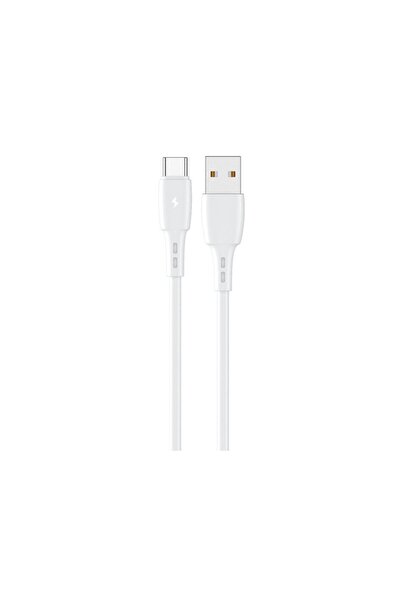 lemontti Cablu Wind Fast Charge USB-A la Type-C, 1.2m, Alb
