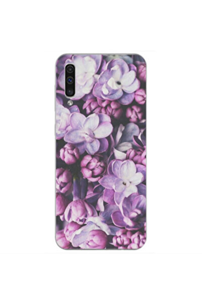 Other Samsung A70 Purple Flowers Transparent Silicone TPU Θήκη