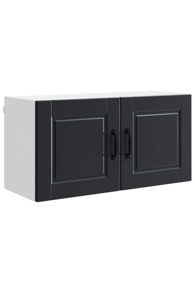 vidaxl Dulap de bucătărie cu raft Negru 80 x 31 x 40 cm Lemn compozit